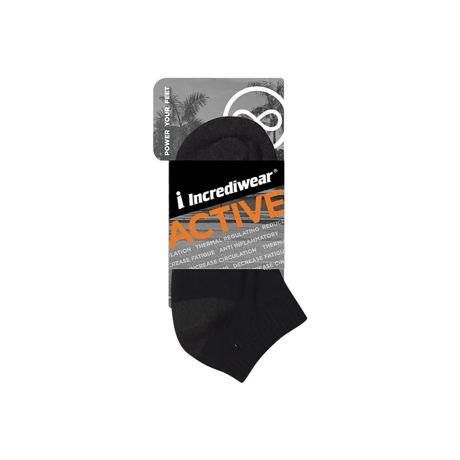 Czarne skarpetki Incrediwear w opakowaniu