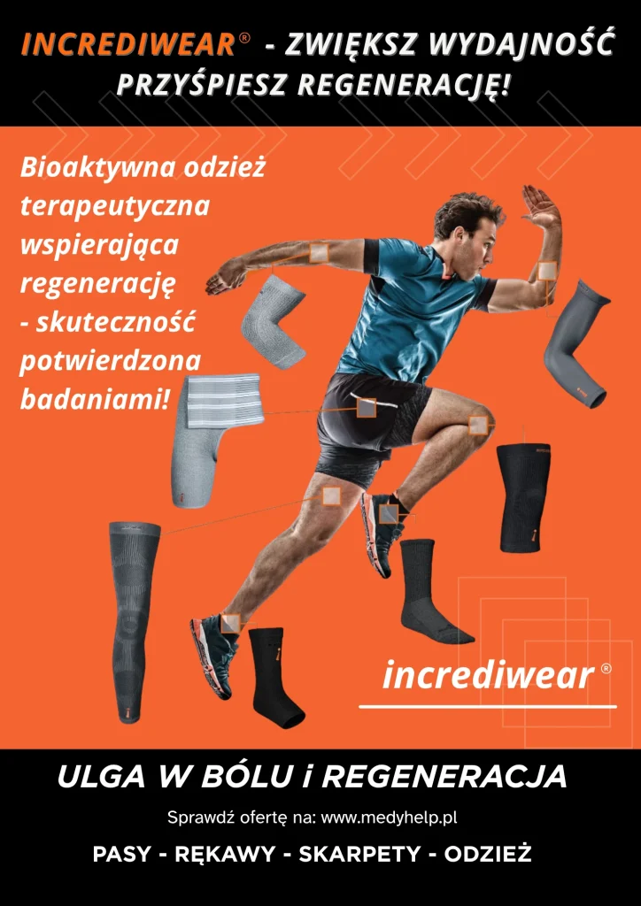 Sportowiec w opaskach terapeutycznych Incrediwear – wsparcie rehabilitacji i regeneracji