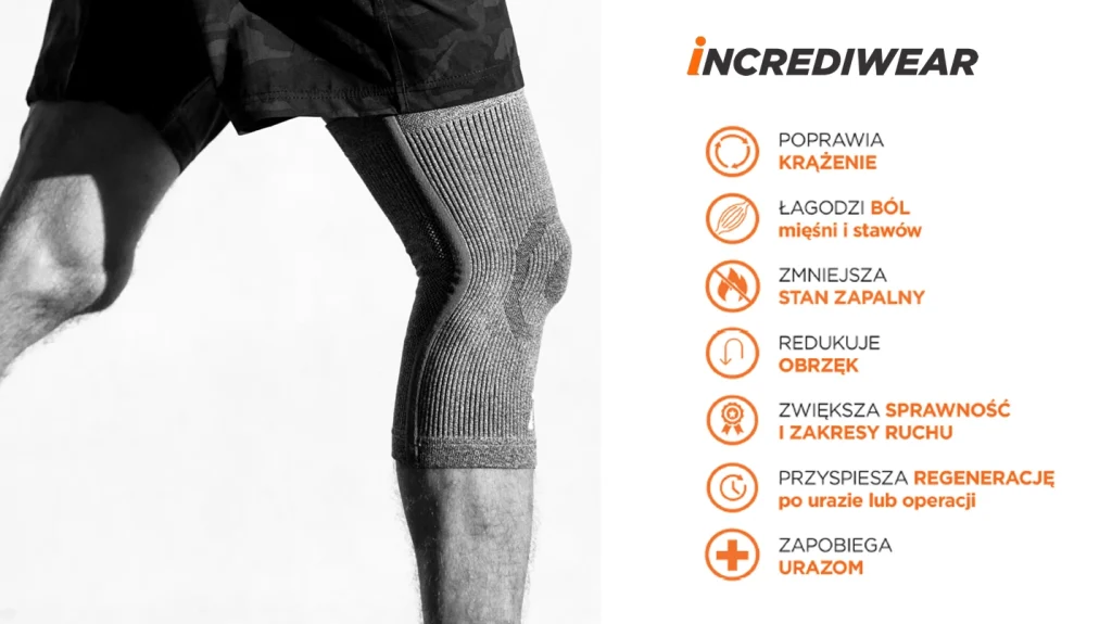 Opaska na kolano Incrediwear – wsparcie rehabilitacji i regeneracji